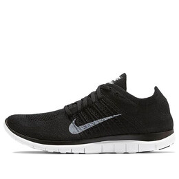 Кроссовки free 4.0 flyknit 'black white grey' Nike, черный 631053-001 | black/white-dark grey