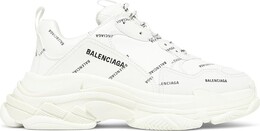 Кроссовки Balenciaga Triple S Sneaker Allover Logo - White, белый 536737 w2fa1 9010 | white