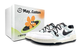 Кроссовки Nike Full Force Skateboarding Shoes Men Low-top Cloud White/Core Black/Green Spark, белый fb1362-101(team47-ff青山解box) | white