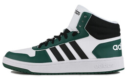 Кроссовки Adidas Neo Hoops 2.0 Vintage Basketball Male, белый/черный/темно-зеленый fw5995
