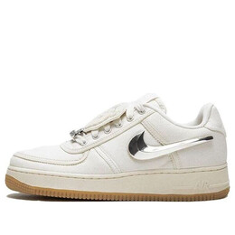 Кроссовки x travis scott air force 1 'sail' Nike, мультиколор aq4211-101 | sail/sail-gum light brown