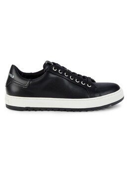 Кожаные кроссовки с пилообразным узором Karl Lagerfeld Paris, черный 0400013795977 | black