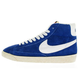 Кроссовки блейзер высокие замшевые Nike, синий 344344-411 | blue