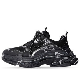 Кроссовки triple s 'black white' Balenciaga, черный 536737w3srb1090 | black/white