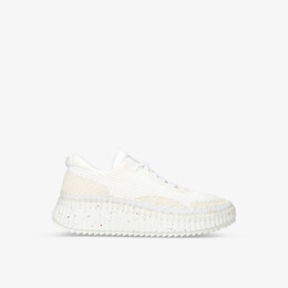Кроссовки Nama из замши и переработанной сетки с вышивкой Chloé, белый r03970480 | white