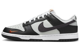 Кроссовки Nike Dunk Low Black Total Orange Mini Swoosh fn7808-001