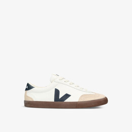 Мужские кожаные низкие кеды volley с вышитым логотипом Veja, черный r04218020 | white/blk