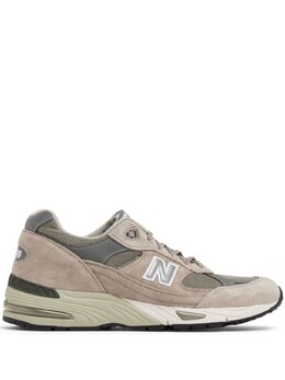 New Balance кроссовки 991v1 с нашивкой-логотипом, коричневый m991gl | коричневый