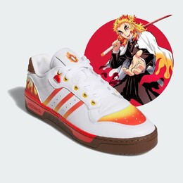 Кроссовки Adidas Rivalry Low x Demon Slayer, Rengoku, белый/красный ji3310 | white