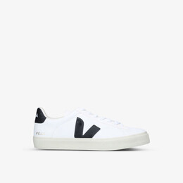 Мужские низкие кеды Campo из кожи и холста с покрытием Veja, черный r00128379 | white/blk
