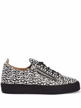 Кеды Frankie с монограммой Giuseppe Zanotti, черный rm20055001 | черный