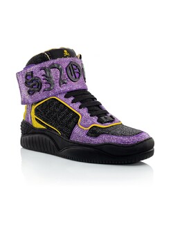 Высокие кроссовки Snoop Dog Philipp Plein, цвет Purple + Yellow 7650309374012 | purple + yellow
