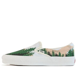 Кроссовки kith x vault og classic slip-on lx 'treescape' Vans, белый vn0a45jk6cd | white/green