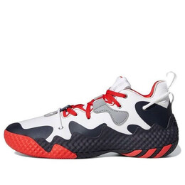Кроссовки Harden Vol. 6 Adidas, белый gv9081 | cloud white/vivid red/legend ink