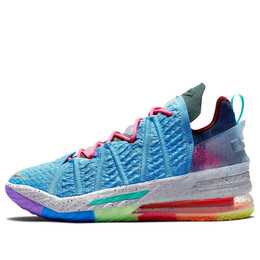 Кроссовки леброн 18 Nike, синий dm2813-400 | blue/white/purple