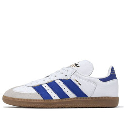 Кроссовки самба ог Adidas, белый if1813 | cloud white/semi lucid blue/gold metallic