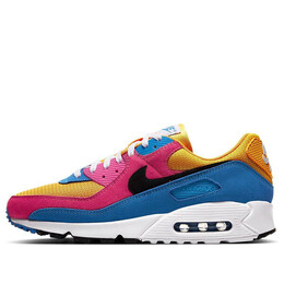 Кроссовки air max 90 Nike, синий cj0612-700 | blue/pink/yellow