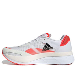 Кроссовки adizero boston 10 Adidas, белый fy4079 | white/orange/black