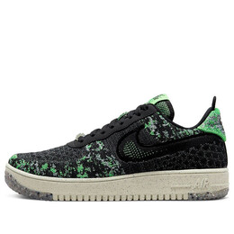 Кроссовки air force 1 crater flyknit next nature Nike, черный dm0590-002 | black/green/white