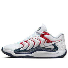 Кроссовки кд 17 Nike, белый fj9487-101 | white/university red/obsidian
