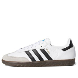 Кроссовки samba adv Adidas, белый gz8477 | cloud white / core black / gum