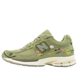 Кроссовки bryant giles x 2002r New Balance, зеленый m2002rag | army green/black/white/pink/yellow