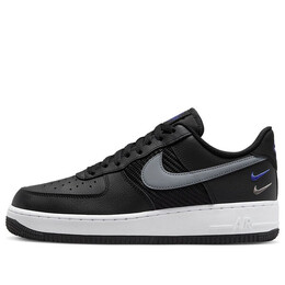 Кроссовки air force 1 low '07 'double swoosh black racer blue' Nike, черный fd0666-001 | black/blue-grey