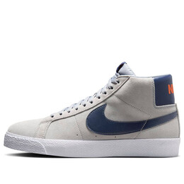 Кроссовки sb zoom blazer mid Nike, серый fd0731-004 | wolf grey/midnight navy