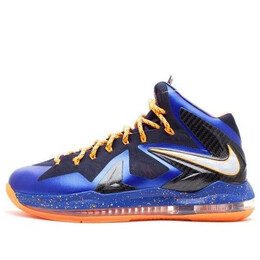 Кроссовки lebron 10 ps elite Nike, синий 579827-400 | blue/pure whitegold/