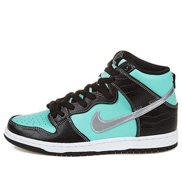 Кроссовки x diamond supply co. sb dunk high premium Nike, синий 653599-400 | aqua/chrome-black
