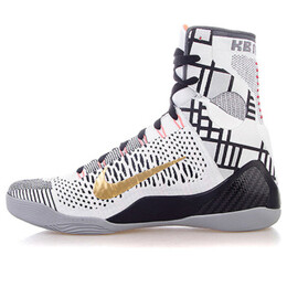 Кроссовки kobe 9 elite Nike, белый 630847-100 | white/metallic gold-black