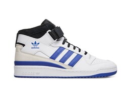 Кроссовки Adidas Forum Mid высокие, белый/синий/черный fy6796 | white