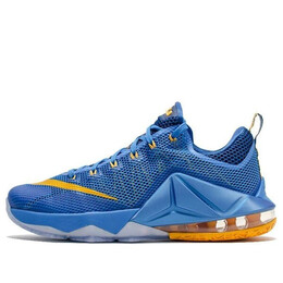 Кроссовки lebron 12 низкие Nike, синий 724557-484 | blue/yellow