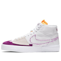 Кроссовки zoom blazer mid edge sb Nike, белый da2189-100 | white/purple