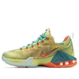 Кроссовки lebron 12 низкие Nike, желтый 776652-383 | yellow/green