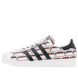 Кроссовки оригинальные superstar bearfoot x nigo shoes Adidas, белый s75556 | white / black / red