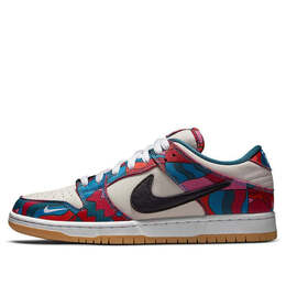 Кроссовки x parra sb dunk low pro Nike, розовый dh7695-600 | fire pink/gym red/mocha/white/royal blue/black