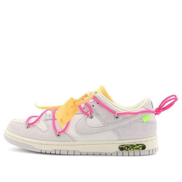 Кроссовки x off white dunk low Nike, серый dj0950-117 | gray/white