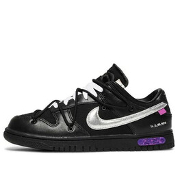Кроссовки x off white dunk low Nike, черный dm1602-001 | black/silver