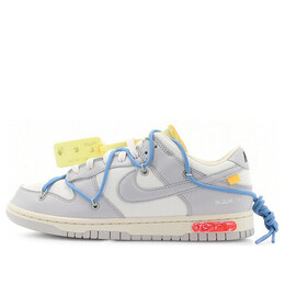 Кроссовки x off white dunk low Nike, серый dm1602-113 | gray/white