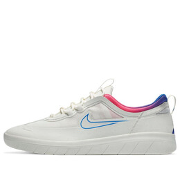 Кроссовки nyjah free 2 sb Nike, белый cu9220-100 | summit white/pink blast/pink blast/racer blue