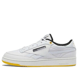 Кроссовки jurassic world x club c revenge 'biosyn genetics' Reebok, белый hq6205 | white/yellow