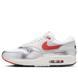 Кроссовки air max 1 премиум Nike, белый hf7746-100 | white/metallic silver/neutral grey/chile red