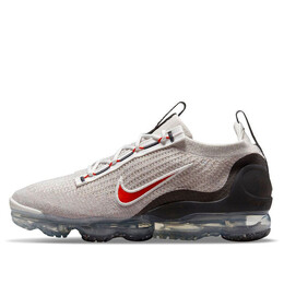 Кроссовки air vapormax 2021 flyknit Nike, белый dh4085-003 | light bone/summit white/black/university red