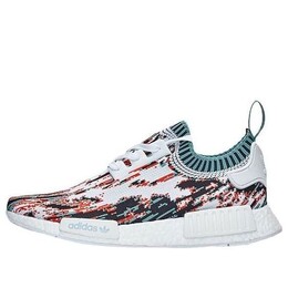 Кроссовки sneakersnstuff x nmd_r1 primeknit Adidas, белый bb6365 | white/black/red