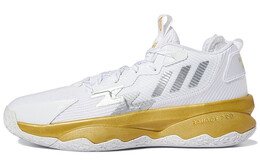 Кроссовки Adidas D lillard 8 Laheem The Dream, белый/желтый gy1755