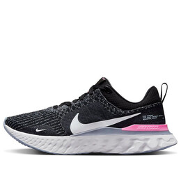 Кроссовки react infinity run flyknit 3 Nike, черный dz3014-001 | black/white/pink/grey