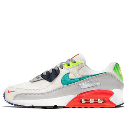 Кроссовки air max 90 Nike, серый da5562-001 | pearl grey/sport turq/summit white/black/solar red/lemon venom