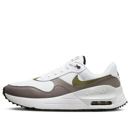 Кроссовки air max systm Nike, белый dv7587-100 | white/black/flat pewter/medium olive