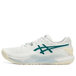 Кроссовки гель разрешение 9 Asics, белый 1041a435-101 | white/pitch green